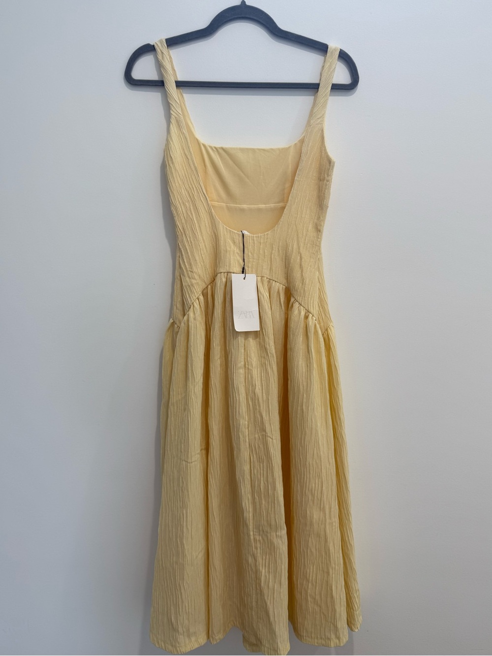 ZARA~ Textured Midi Dress NWT Small and Medium - Picture 6 of 11